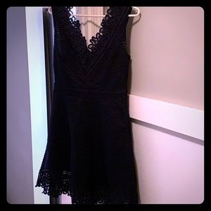 Navy blue lace dress, perfect for a wedding guest